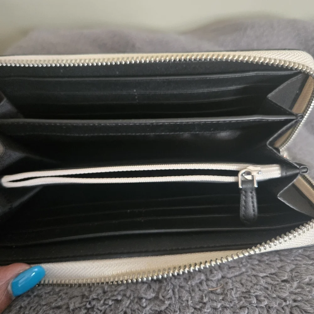 Kate Spade Large Wallet Gray/White